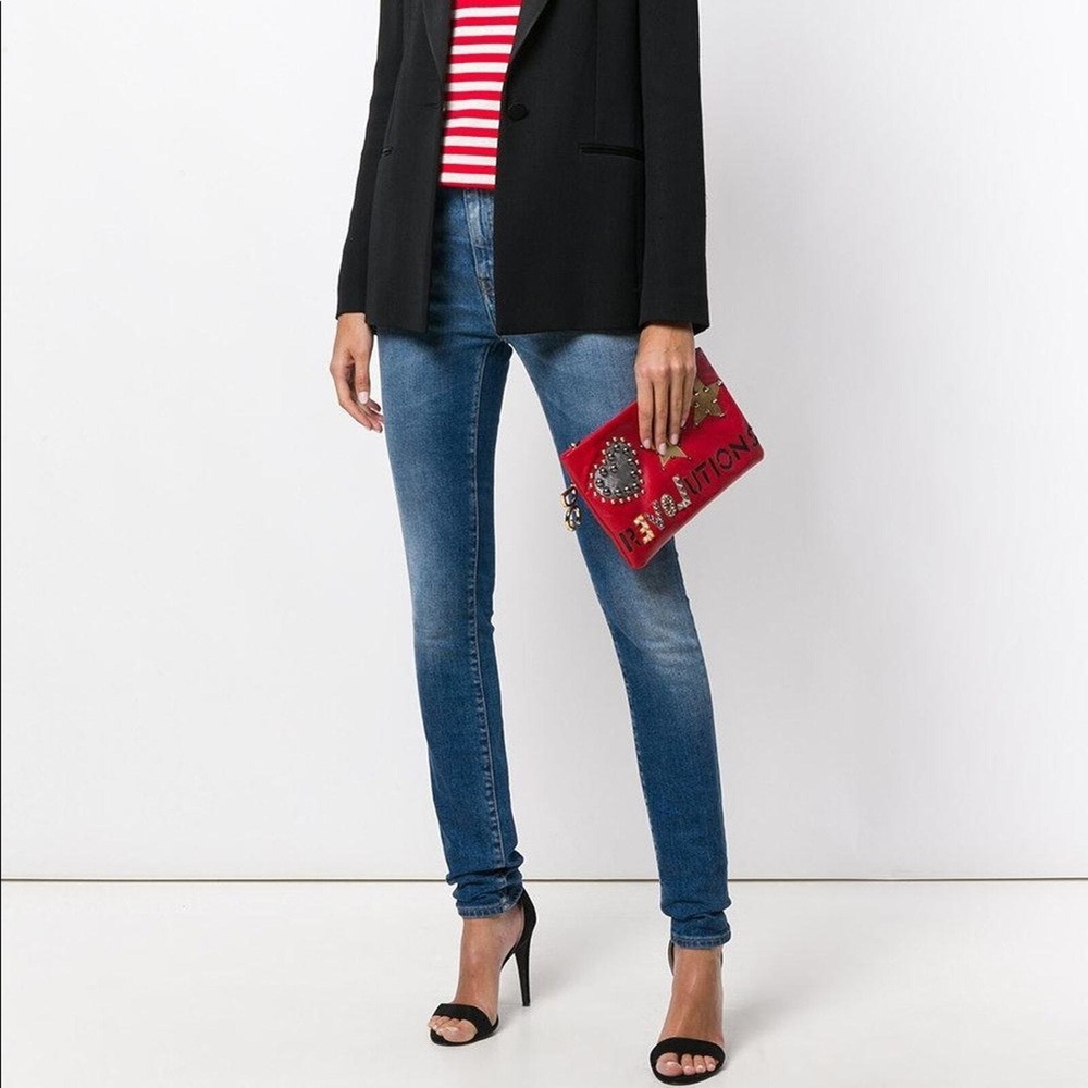 Dolce & Gabbana Revolutions Red‎ Clutch Designer Evening Statement Bag